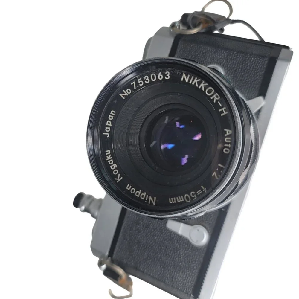 Vintage Nikkormat FTN 35mm SLR Film Camera With NIKKOR-H Auto 1:2 f=50mm Lens